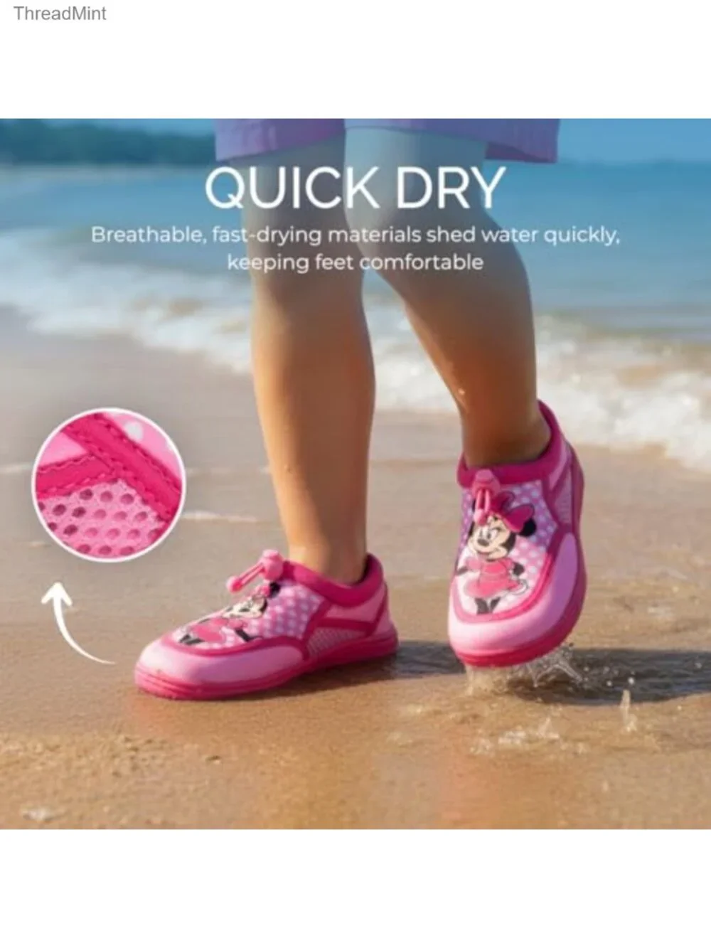 Girls Minnie Mouse Water Shoes Toddler Athletic